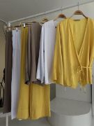 Kruvaze Model Klasik Pantolonlu Çupra Keten Takım 10191 resmi